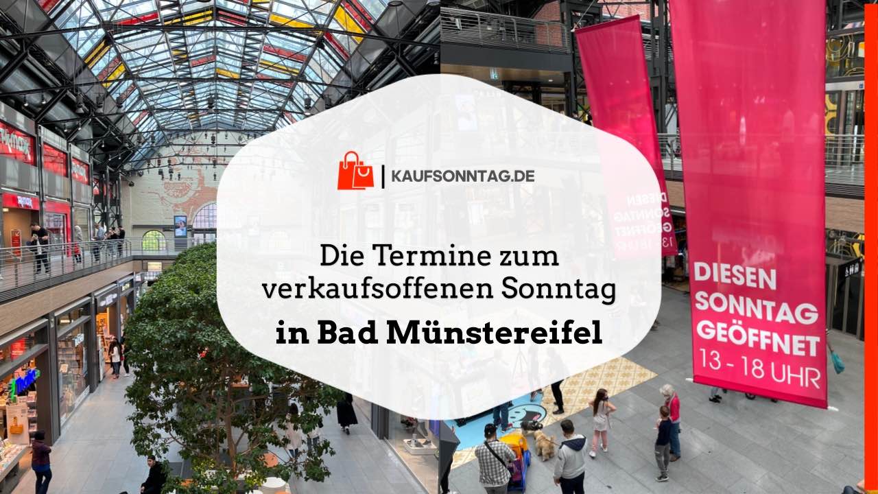 Termine zum verkaufsoffenen Sonntag in Bad Münstereifel