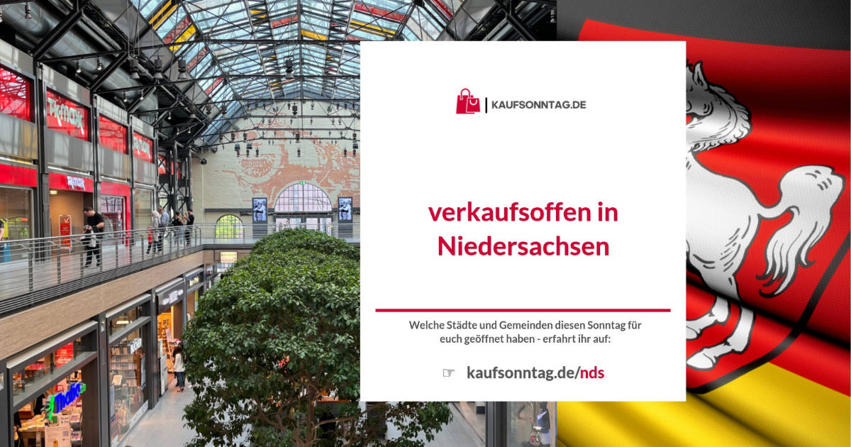 verkaufsoffener Sonntag Niedersachsen